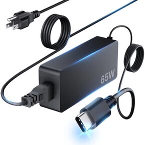 ThinkPad 65W USB C Laptop Charger for Lenovo Thinkpad E580 E585 E590 E590S E595 E14 E15 E16 T480 T490 T495 T580 T590 T14 T15 T16 Thinkbook X1, Universal Type C Computer AC Adapter Extended Power Cord