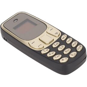 TUORE Mini Cell Phone, GSM Smallest Phone Dual SIM Card Hands Free Dialer for Kids (Black Gold)