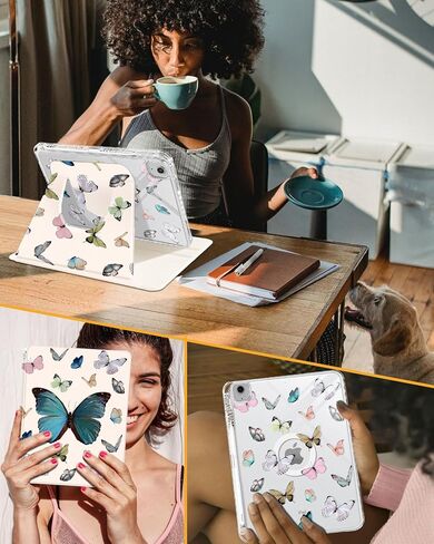 Shorogyt for iPad 10th Generation 10.9 بوصة 2022 حالة مغناطيسية للنساء - تصميم لطيف 360 درجة يغطي الفتيات الجمالية مع حامل قلم رصاص لـ Apple I Pad 10 Gen ، Sun Moon in Kuwait