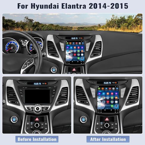Stereo Sixwin Android Car Stereo لـ Hyundai Elantra 2014-2015 9.7 بوصة راديو شاشة تعمل باللمس مع Carplay اللاسلكي Android Auto 2G+64G GPS NAVIMING in Kuwait