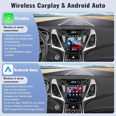 Stereo Sixwin Android Car Stereo لـ Hyundai Elantra 2014-2015 9.7 بوصة راديو شاشة تعمل باللمس مع Carplay اللاسلكي Android Auto 2G+64G GPS NAVIMING in Kuwait