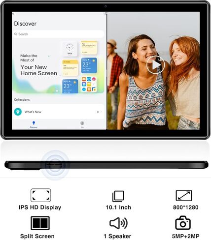 Doogee U9 Android 14 Tablet 10 بوصة أقراص ، 1 تيرابايت توسيع/64 جيجا بايت قرص Android مع معالج رباعي النواة ، 2.4 جم/5 جرام واي فاي ، 5060 مللي أمبير في الساعة اللوحي Android ، الكاميرا المزدوجة ، BT5.0/GPS in Kuwait