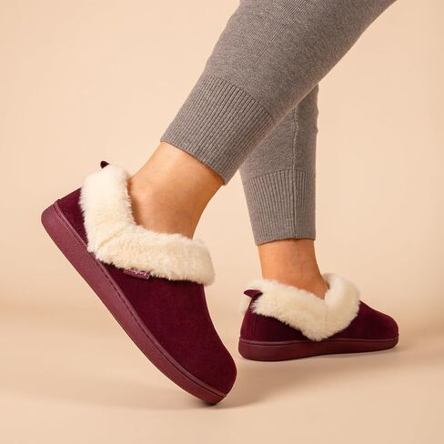 FamilyFairy Women's Warm Bootie Slippers Winter Gift Non Slip House Shoes | Soft Plush Lining, Cozy Fuzzy Collar, Versatile Outsole, Ladies House Slippers for Indoor Outdoor, Bedroom Relaxation Comfort in Saudi Arabia