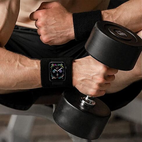إذا كان معصم التعرق الرياضي للعرق/فرقة الكاحل لـ Apple Watch 49/46/45/44 مم ، 42/41/40 مم سلسلة IWATCH ULTRA 10 9 8 7 6 5 SE ، معصم للجنسين/الكاحل in Kuwait