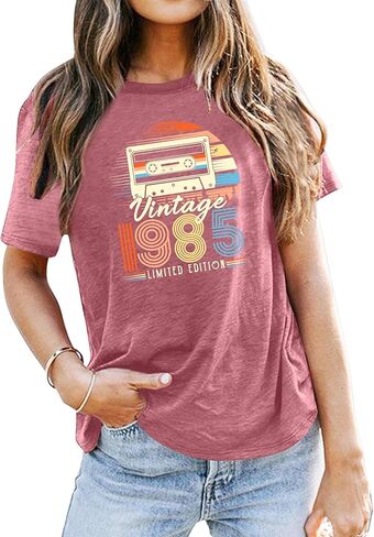 Vintage 1974 Shirts for Women 50th Birthday Gift Shirts Retro Birthday Tshirt Casual Short Sleeve Tee Tops in Saudi Arabia