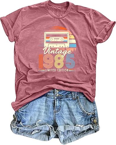 Vintage 1974 Shirts for Women 50th Birthday Gift Shirts Retro Birthday Tshirt Casual Short Sleeve Tee Tops in Saudi Arabia