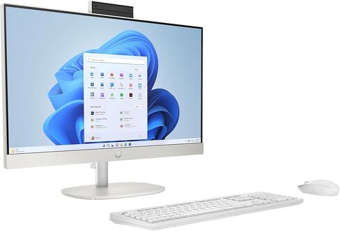 HP All-in-One 24 All-In-One 23.8 "شاشة تعمل باللمس FHD (Intel Ultra 5 125U ، 64GB DDR5 ، 8TB PCIE SSD ، Intel Graphics ، WiFi 6 ، Webcam ، Bluetooth 5.3 ، Win 11 Pro) w/premium backpack in Kuwait