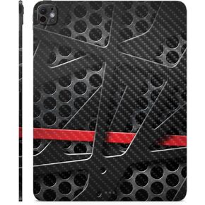 Carbon Fiber Skin Compatible with Apple iPad Pro 13 (M4) 2024 - Tech Web - Premium 3M Vinyl Protective Wrap Decal Cover - Easy to Apply | Crafted in The USA by MightySkins