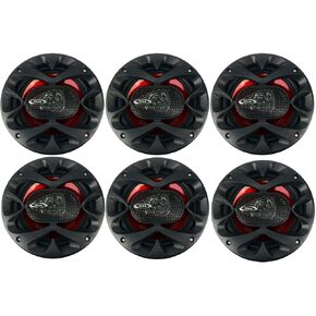 Boss 6.5 Inch 300 Watt 3-Way Car Coaxial Audio Stereo Speakers CH6530 (6 Pack)