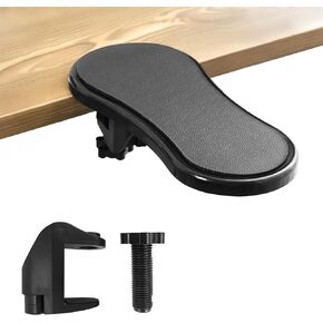 CEYAZYE Computer Arm Rest for Desk Extender, Adjustable Rotating Armrest Desk Holder, Ergonomics Wrist Support Pad, Elbow Rest Bracket Shelf for Mouse & Keyboard for Home & Office (11.4 * 5.5 Inch)