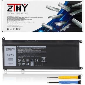 ZTHY 56Wh 33YDH Battery Replacement for Dell Inspiron 15 7577 17 7773 7778 7779 7786 2in1 G3 15 3579 G3 17 3779 G5 15 5587 G7 15 7588 Latitude 3380 3490 3590 3580 Vostro 15 7580 7570 P30E PVHT1 81PF3