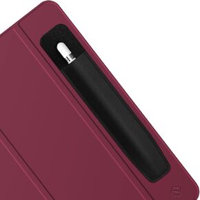 Fintie Pen Sticker Compatible with Apple Pencil Pro, Apple Pencil (USB-C / 1st / 2nd Generation), Elastic Stylus Pocket, Adhesive Leather Pen Pouch Sleeve, Black