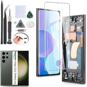YWLRONG Display for Samsung Galaxy S23 Ultra OLED Screen Replacement LCD Touch Screen Digitizer Assembly for Samsung Galaxy S23 Ultra SM-S918U S918U1 with Tools(Support Fingerprint
