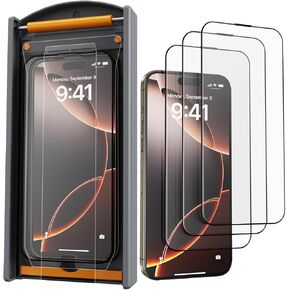 3 Pack for iPhone 16 Pro Max 6.9 inch Tempered Glass Screen Protector, Dust free CABIN, Auto Positioning, Bubble Free, High Definition, Easy Installation, Tempered glass