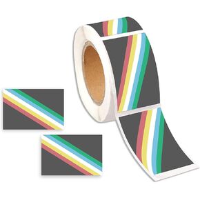 250 Rectangle Disability Flag Stickers – Disability Pride Awareness Decals for Laptops, Notebooks, Pride Banners and More – Easy Peel and Stick Application