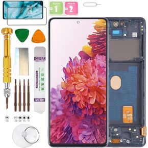 (Without Fingerprint) LCD Display Assembly for Samsung Galaxy S20 FE 5G SM-G781U, SM-G781U1, SM-G781B, SM-G781B/DS, SM-G781W, SM-G7810, SM-G781N, SM-G781V Screen Replacement kit (Navy)