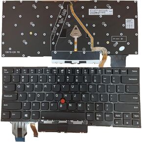Laptop Replacement US Layout with Pointing with Backlight Keyboard for Lenovo Thinkpad X1 Carbon 7th Gen 2019 X1C 2020 20QD 20QE 20R1 20R2 8TH 20U9 20UA SN20R55563 CS19BL 84US