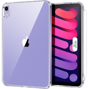 Matekxy Case for iPad Mini 7 2024 Clear - Mini 7th/6th Generation 2024/2021 8.3-inch iPad Cases, Supports Pencil Pro, Ultra-Thin and Lightweight, Slim Transparent Hard Back Cover, (Clear)