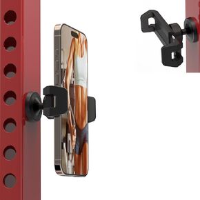 Magnetic Phone Holder for Gym,Gym Magnetic Phone Holder Mount,Essential Fitness Equipment for Gyms,360 Degree Adjustable,Compatible with 4-7" Smartphones (GMPH-02)