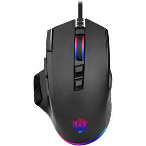 Wicked Widow (MKE 815) Wired Heavyweight Gaming Mouse with RGB Lighting and Claw Grip Shape, Black