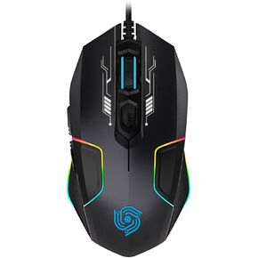 Megalodon (MKE 810) Wired Heavyweight Gaming Mouse with Ambidextrous Design and RGB Lighting, Black