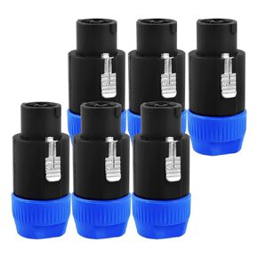 6pcs 8 Pole Speakon Connector - Pack of 6 Pro Audio Jack Amplifier NL8 Speak-On Quick Lock Plugs - Compatible with Neutrik Speak-On NL8FC, NL8FX, NL8MP, NL8MPR for Loudspeaker Connection