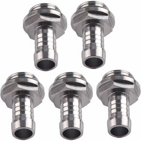 Zopsc 6 PCS G1/4 Thread PC Water Cooling Barb Fitting Connector, TwoTouch Fitting Tube for Computer Water Cooling System (9mm)