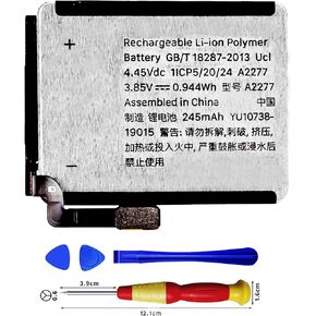 A2277 Replacement Battery for Watch Series 5 Gen 40mm,Rechargeable 0 Cycle Battery Compatible with Apple Watch Series 5 Gen 40mm/ Watch SE 40MM with Repair Tool Kits