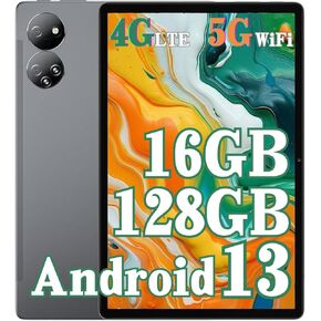 10.1" inch Android Tablet, 4G LTE Dual SIM, 16GB RAM,256GB Storage,Android 13.0,Supports Extend 1TB, IPS Touchscreen,Dual Camera, WiFi/WLAN/Bluetooth/GPS,TYD-109pro