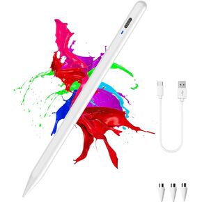 Stylus Pen for Touchscreen for iOS/Android, iPhone Stylus Pen Fine Tip, High-Precision Tablet Pencil for Android/Samsung/Mi/Huawei/Vivo/Lenovo and Other Android Smartphone and Tablet-White