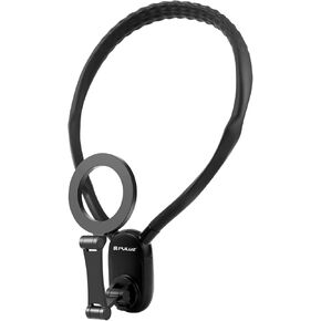 PULUZ Magnetic Neck Mount Bracket for GoPro Action Cameras/Phones, Flexi-Neck POV Shooter, Quick Release Necklace Holder, Collar Bracket POV Mount with Phone Clamp & Magnetic Sheet, Accessories