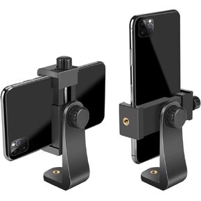 Phone Tripod Mount Adapter/Universal Tripod Cell Phone Holder, Fits Any Smartphone, 1/4" Standard Screw, Rotating Vertical and Horizontal, Compatible with iPhone, Selfie Stick, Monopod