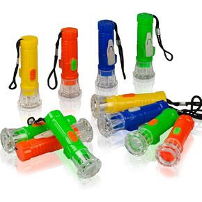 PROLOSO 50PCS Small Flashlights with Lanyard Miniature Handheld Torch for Kids Hiking Camping Glow in the Dark Party Favors Class Prizes Christmas Stocking Stuffers