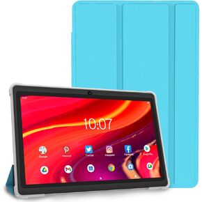 7 Inch Tablet with Case, Quad Core Android 13 Tablet, 4GB RAM 32GB ROM 512GB Expand, WiFi 6, Bluetooth, 1024x600 IPS HD Display, 3500mAh,Dual Camera, USB C Tablet PC (Blue)