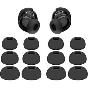 Replacement Earbuds Tips Silicone Ear Tips Compatible with Bose New QuietComfort Earbuds, Black, Earphones Eartips Earpads Ear Caps S/M/L 3 Size 6 Pairs,Black 803b