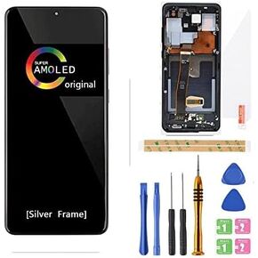 [Cosmic Black Frame] Amoled LCD for Samsung Galaxy S20 Ultra 5G Digitizer Screen Touch Assembly Replacement LCD Display 6.9 inch G988 G988A G988F G988P G988R4 T U V W by BITANR