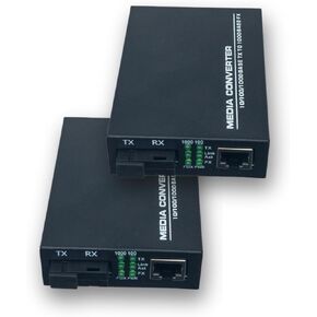 Gigabit Media Converter Transceiver (1 Pair) (10/100/1000M) / with SC/PC Module / Single Fiber / 10KM, 100-250VAC