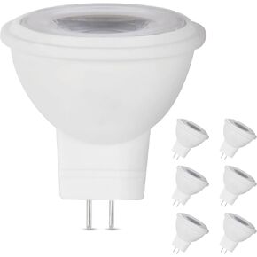 Feit Electric LED MR11 Halogen Bulb, 25W Equivalent, GU4 Bi-Pin Base, Non-Dimmable, 245 Lumens, 3000K Warm White, Track Light Bulbs for Landscaping, 22-Year Lifetime, BPLVMR11/830CA/6, 6 Pack