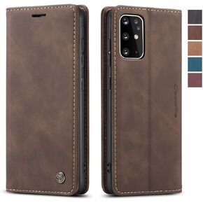 Samsung Galaxy S20+ Plus Case,Samsung Galaxy S20+ Plus Wallet Case, Magnetic Stand Flip Protective Cover Leather Case with ID & Credit Card Slots Holder Case for Samsung Galaxy S20+ Plus (Coffee)