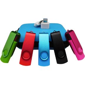 32GB USB Flash Drives Memory Sticks Thumb Drive 5 Pack with Professional Electronic Product Storage Bag