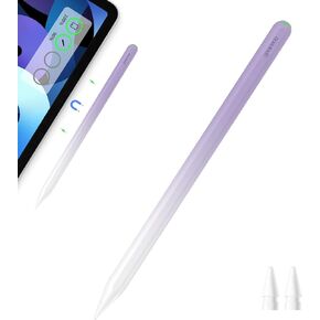 iPad Pencil 2nd Generation with Magnetic Wireless Charging,GOOJODOQ GD13 Stylus Pen for iPad with Tilt Palm Rejection for Apple iPad Pro (11/12.9 Inch),iPad Air 4th/5th Gen,iPad Mini 6th Gen,Purple