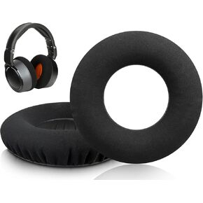 SOULWIT Professional Nano Cloth Replacement Earpads for Neumann NDH 20 (NDH20) Studio Headphones, Ear Pads Cushions with High-Density Foam - NDH 20 NC Black
