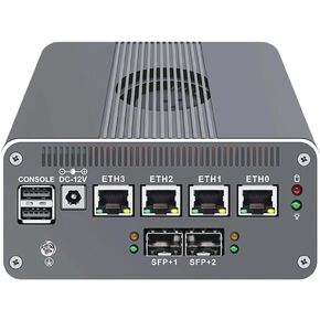 Firewall Appliance Mini PC, Intel N100 Quad Core 10G*2 4xIntel I226 2.5G Ethernet VPN Soft Routing,2*USB3.2 1*TF Slot 1*SATA 1*M.2 NVMe x4 Triple Display 4K HDMI DP DDR5 M.2 (NO RAM NO SSD)