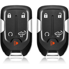 2 Keylessbest Replacement for 2019 2020 2021 Chevrolet Silverado GMC Sierra Key Fob Remote Control HYQ1EA 5 Buttons 433MHz