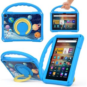 Fire HD 8 Tablet Case,Kindle Fire HD 8 Case,Auorld Rotating 360 Lightweight Shockproof 8 inch Tablet Case Cover with Handle Stand for Amazon Fire HD 8/8 Plus(12/10th Generation,2022/2024 Release)