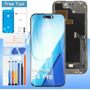 Yondista Screen Replacement for iPhone 14 Pro A2890, A2650, A2889, A2892 (Incell),for iPhone 14 Pro 6.1" 3D LCD Touch Display Touch Digitizer Assembly | Tools | Protective Film