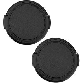2pcs 55mm Lens Cap 55mm Side Pinch Lens Cap 55mm Front Lens Cap 55mm Camera Lens Cover Compatible with Yashica Electro 35 G GT GS GSN GTN GL