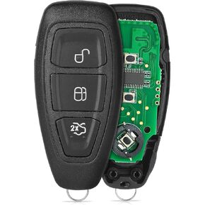 Beefunny Replacement Flip Remote Keyless Entry Key Fob for Ford Focus 2012-2019 C-Max 2013-2019 Fiesta 2011-2019 FCC ID:KR55WK48801 PN:164-R8048 3Buttons 434MHz 4D63Chip (with chip)
