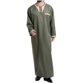 zhxinashu ملابس إسلامية للرجال ثوب عربي إسلامي للرجال S-XXXL