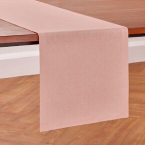 مفرش طاولة Solino Home Linen Dusty Chambray باللون الأزرق بطول 72 بوصة - مفرش طاولة من الكتان النقي بنسبة 100% مقاس 14 × 72 بوصة - مفرش طاولة طعام متوسط ​​الوزن للصيف - ديانا